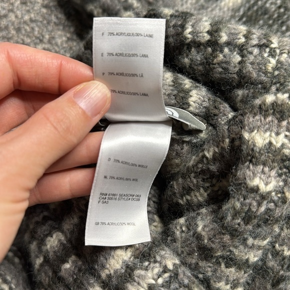 The North Face A5 Wool Turtleneck Wool Black Gray Sweater Size Medium - Picture 8 of 9